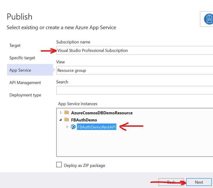 How to build and publish a .NET Core API to perform CRUD operations on Azure Cosmos DB (SQL API) and secure it using Facebook Authentication